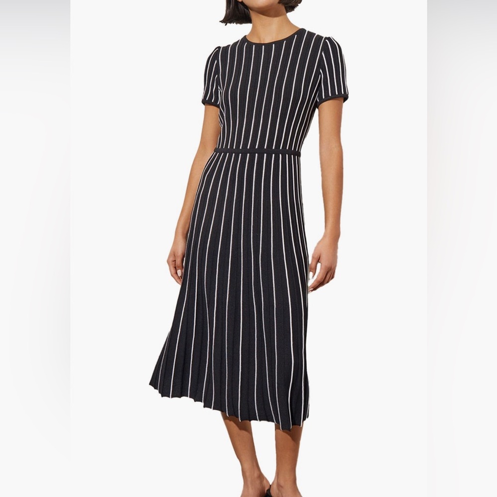 Ming Wang Stripe Swing midi dress